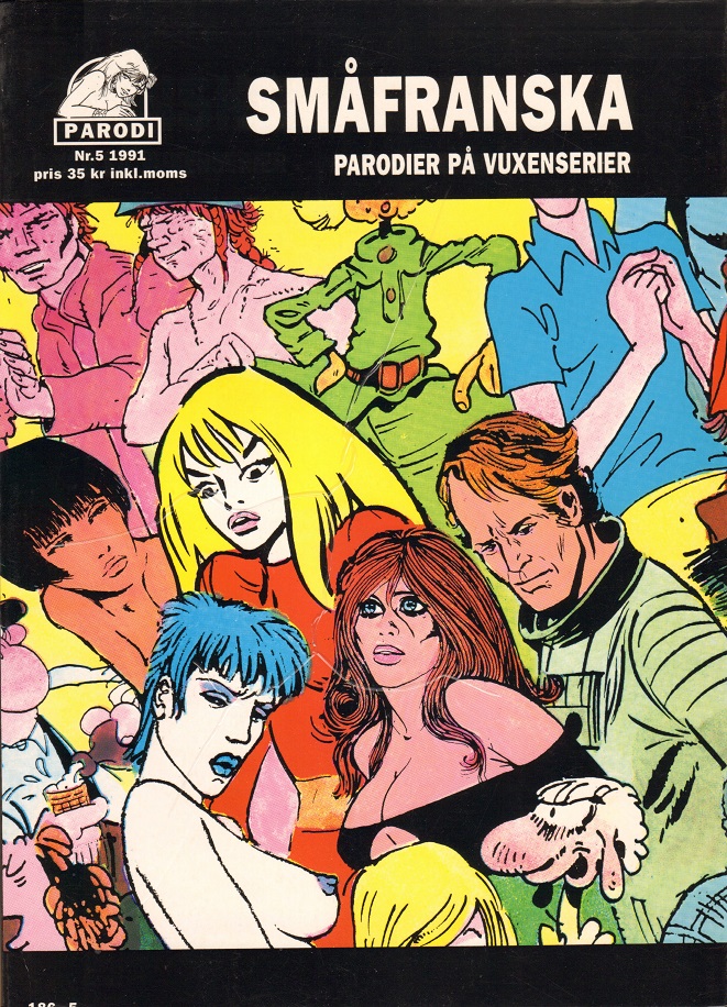 Småfranska Parodier på vuxenserier OBS lamineringsfel på framsidan!