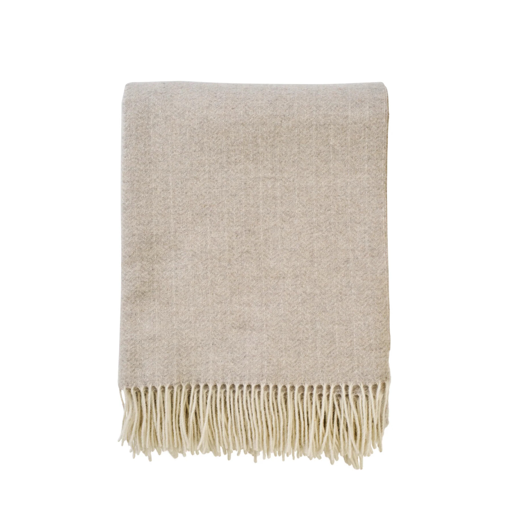 Lucas Premium pläd Kashmir taupe Klippan Yllefabrik