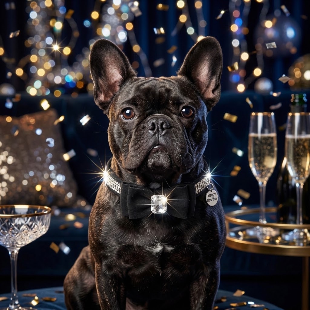 Nyårs halsband med rosett och bling-bling - 3