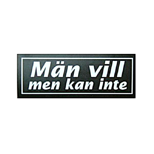 Men want to but can't.