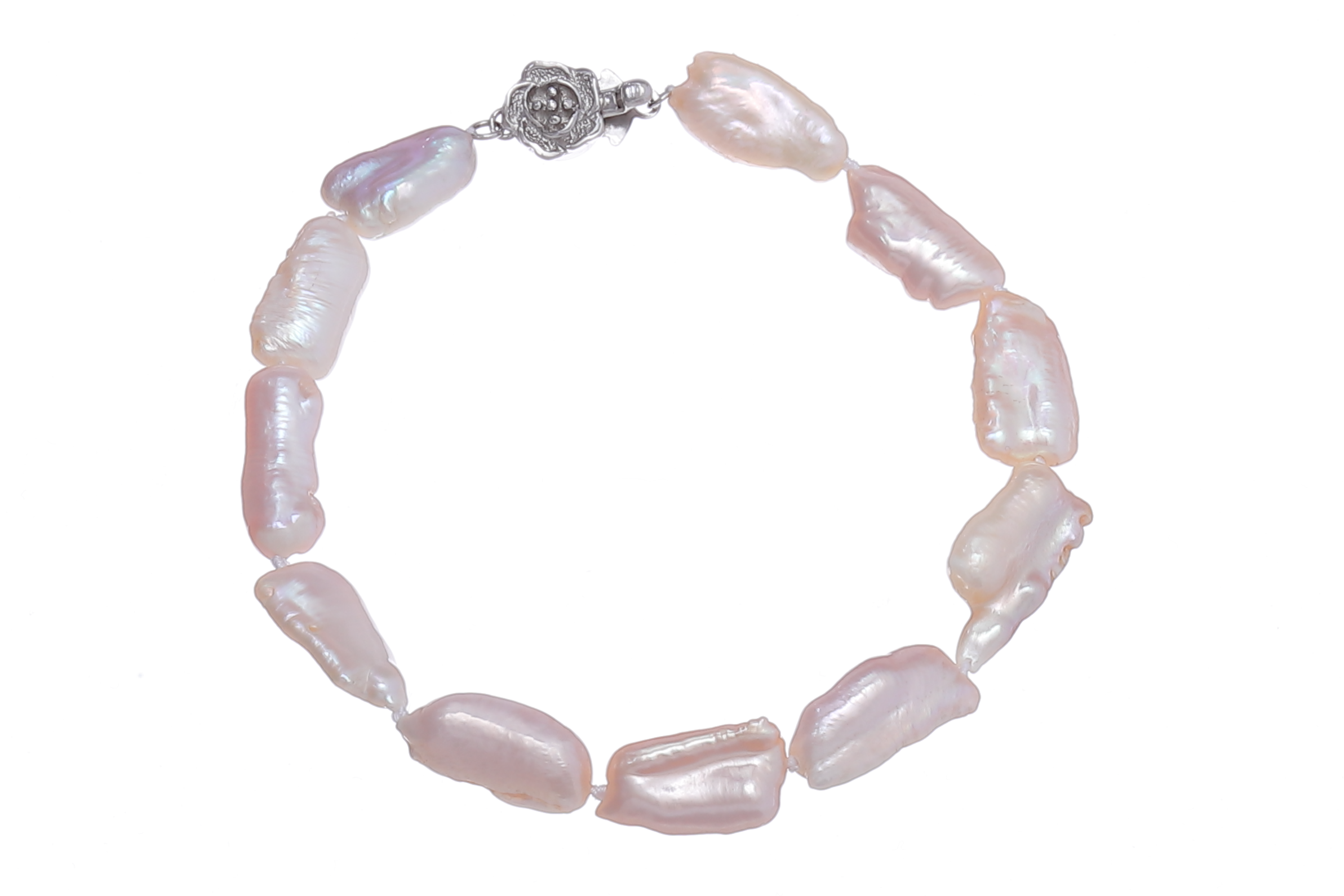 Armband aus Süßwasser-Barockperlen mit Silberverschluss - 3
