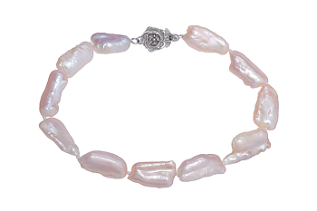Armband aus Süßwasser-Barockperlen mit Silberverschluss