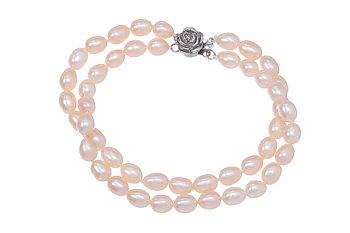 Doppelsträngiges Süßwasserperlenarmband