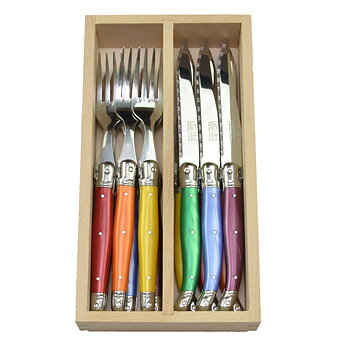 Pride farbige Steakmesser und Gabeln  
