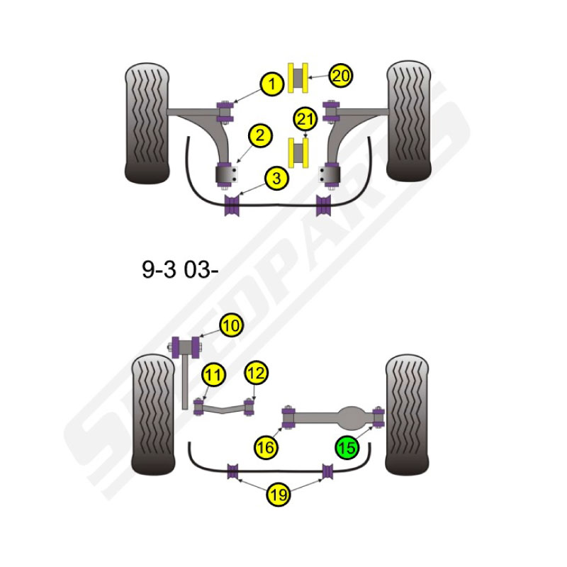 Lower outer rear bush 9-3 03-12 (15) - 2