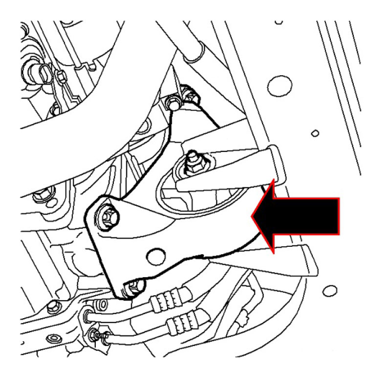 Front engine mount insert 9-3 05-12 (20) - 6