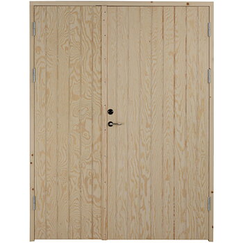 Parförrådsdörr F12 är en pardörr med stående dekorspårning