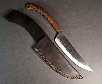 Smida Viking Kniv med Slida