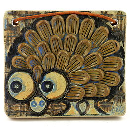 Ulla Winblad (1960s) Heartwarming Hedgehog Wall Plaque 13 cm