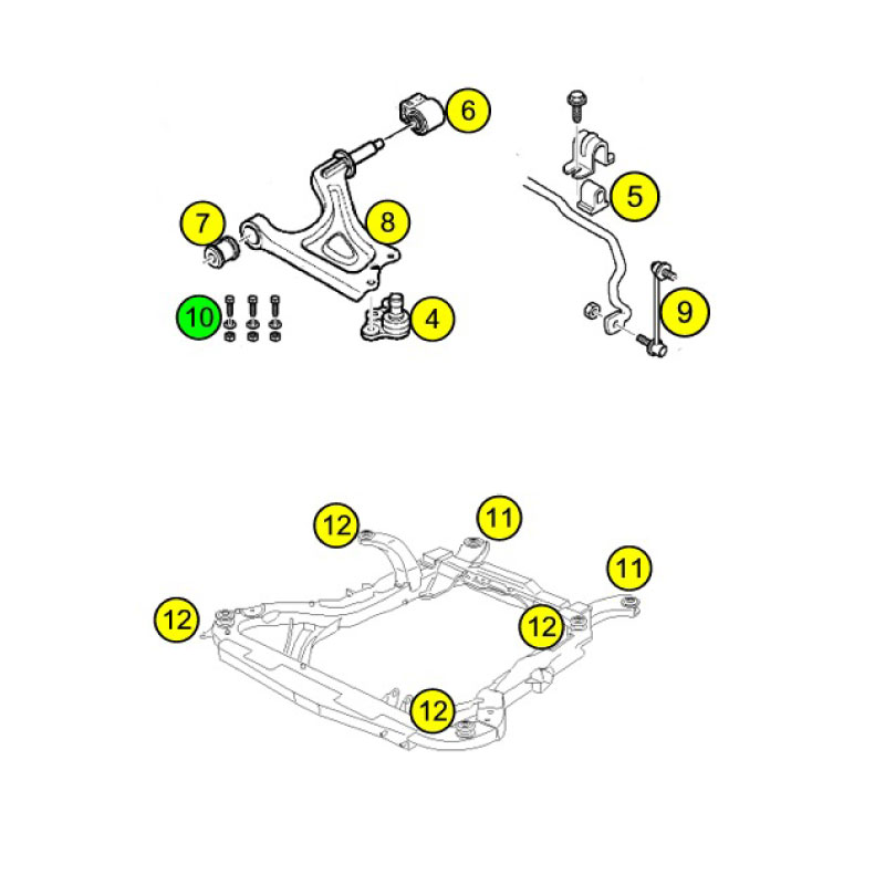 Mounting kit ball joint 02-10 (10) - 2