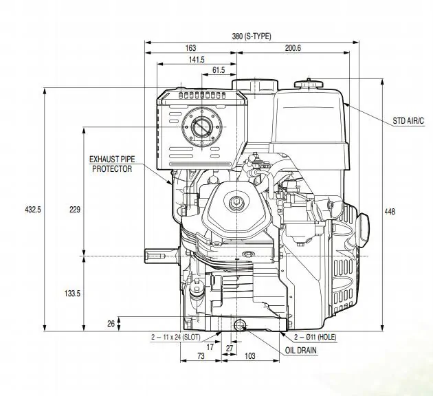 Bensinmotor Loncin 15,0 hk, 25 mm axel.  - 5