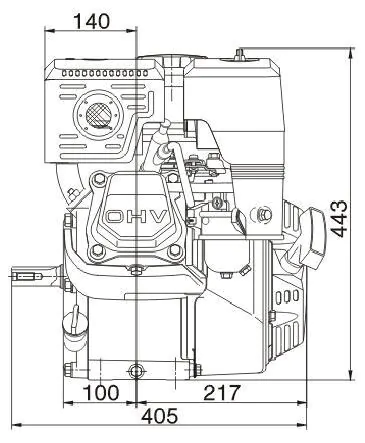 Bensinmotor Loncin 15,0 hk, 25,4 axel - 3