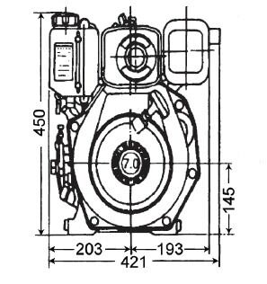 Dieselmotor 6,6 hk med elstart.  - 2