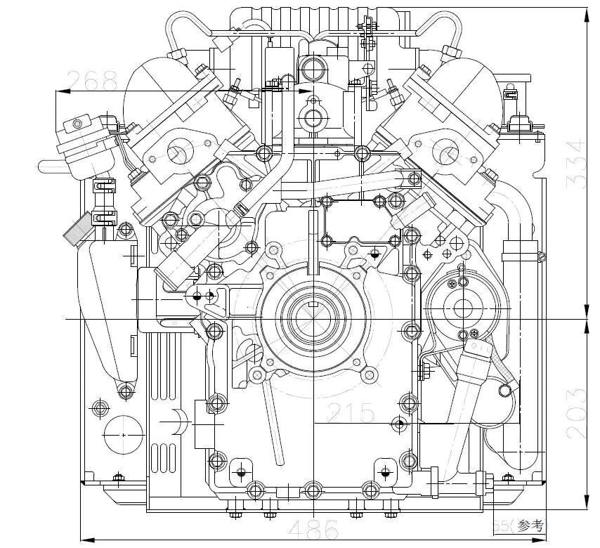 Dieselmotor V-twin 2-cylindrig, 20,0 hk komplett med kylare, elstart. Euro5 motor. - 7