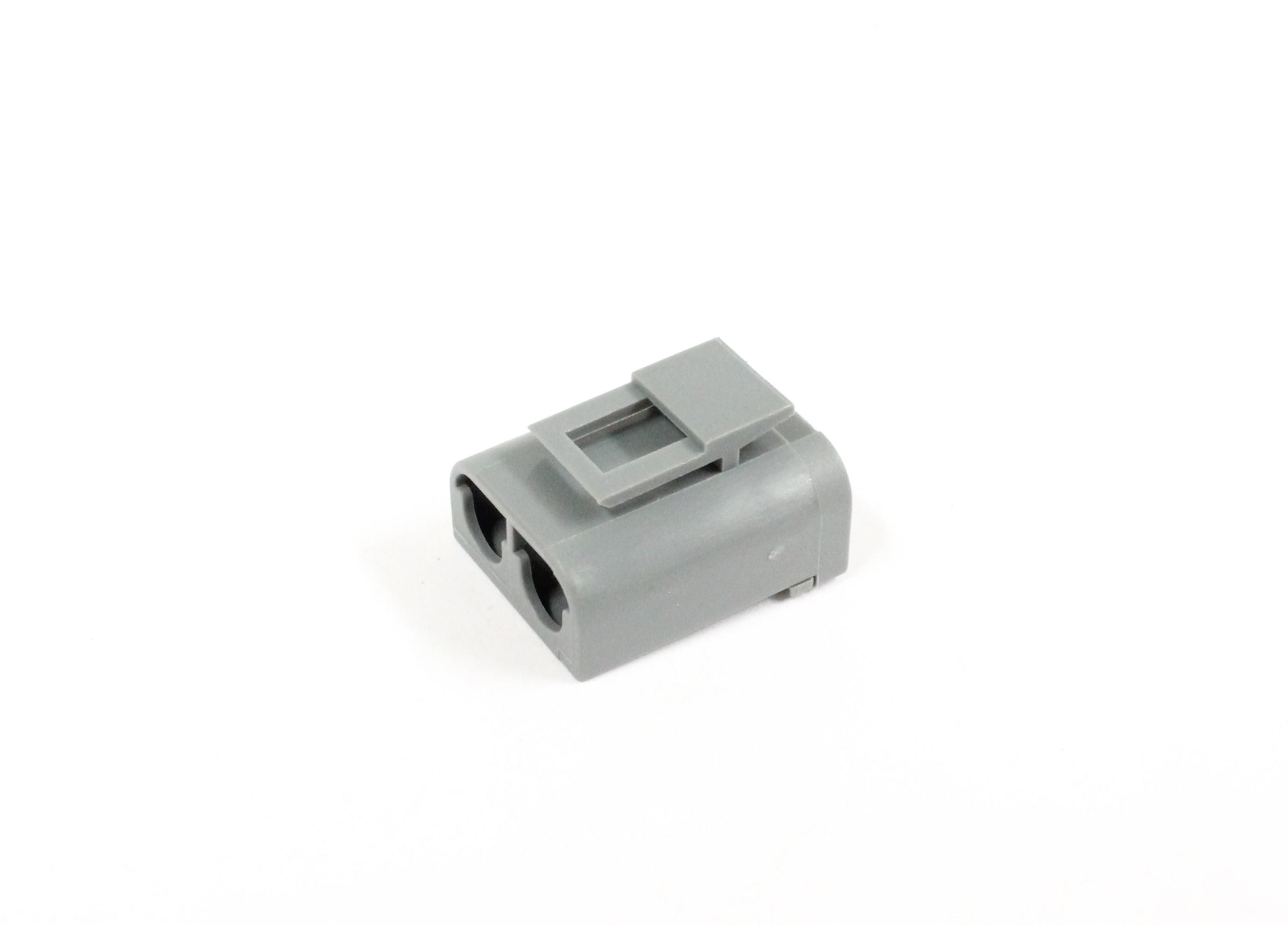 Plug housing, grey 2-pole