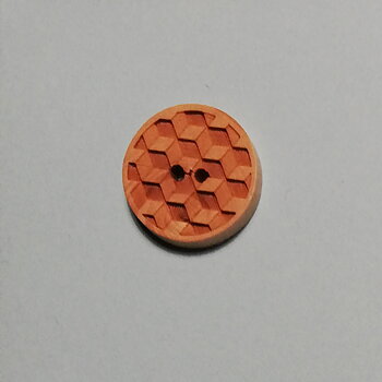Träknapp - Hexagoner 3D