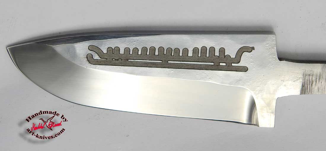 B19ES FAT BOB Etched petroglyph ship - 2