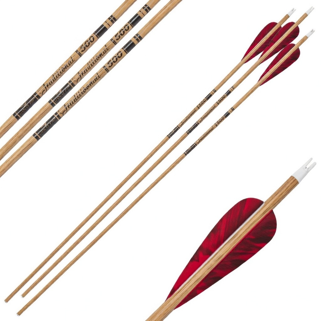 Gold Tip Traditional Fletched Arrow .006" 6-pack