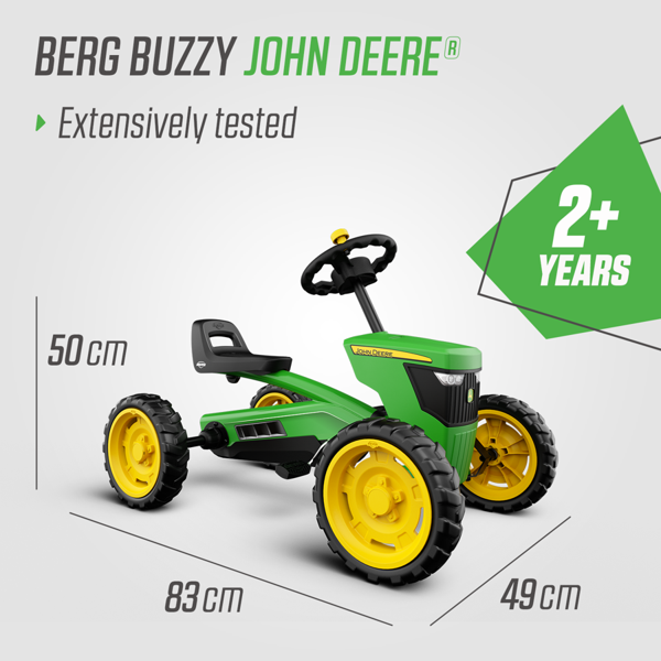 BERG tramptraktor Buzzy John Deere - Från 2 år - 7