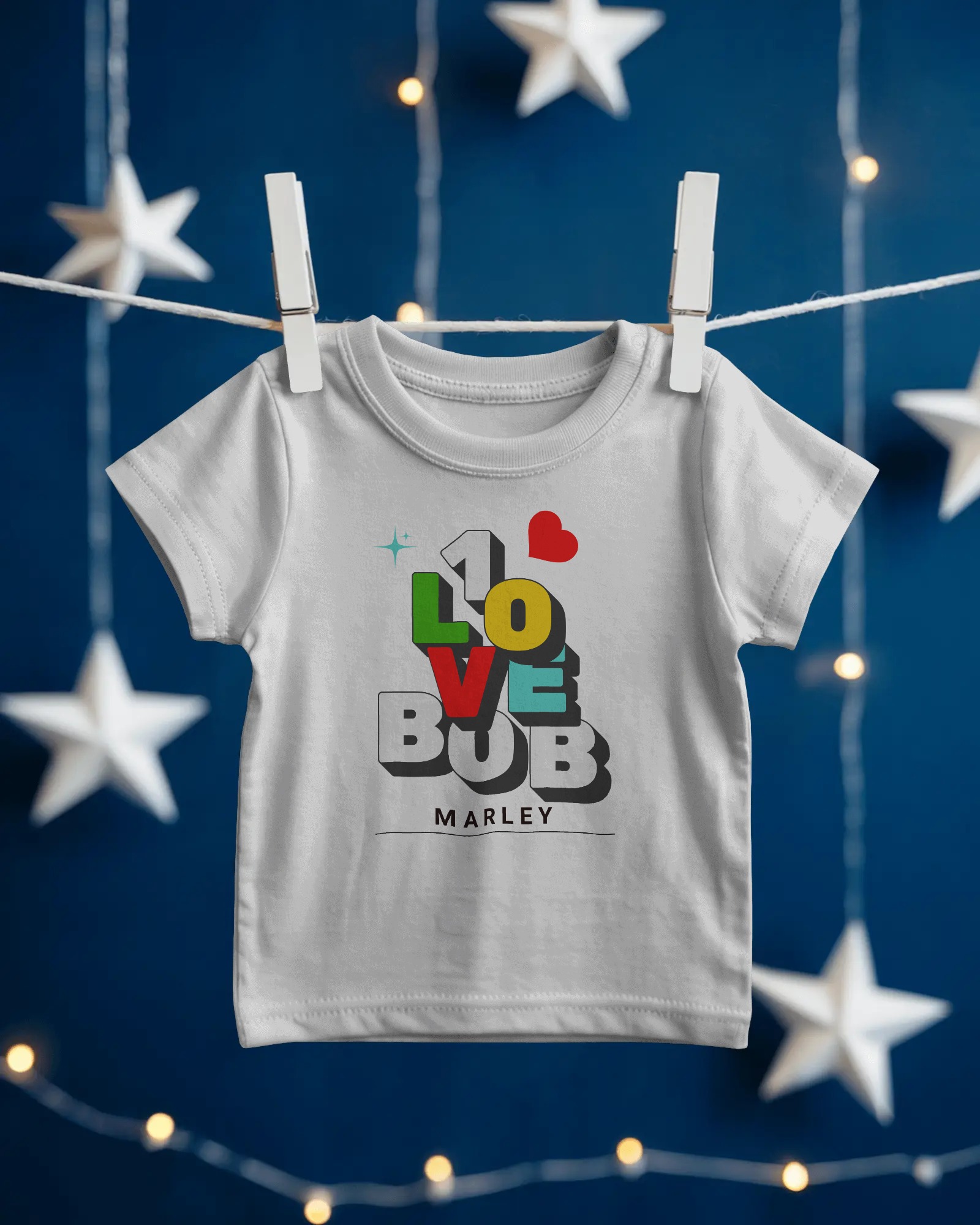 1 Love Bob Baby T-shirt White