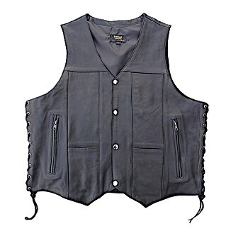 Trophy Classic Motorcycle Leather Vest.