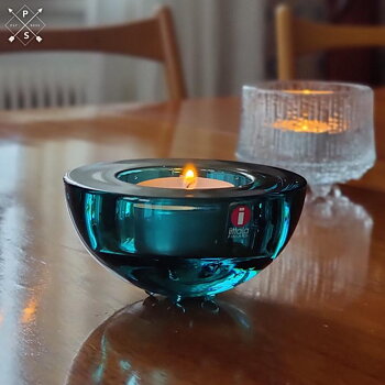 Ballo ljuslykta blågrön från Iittala 