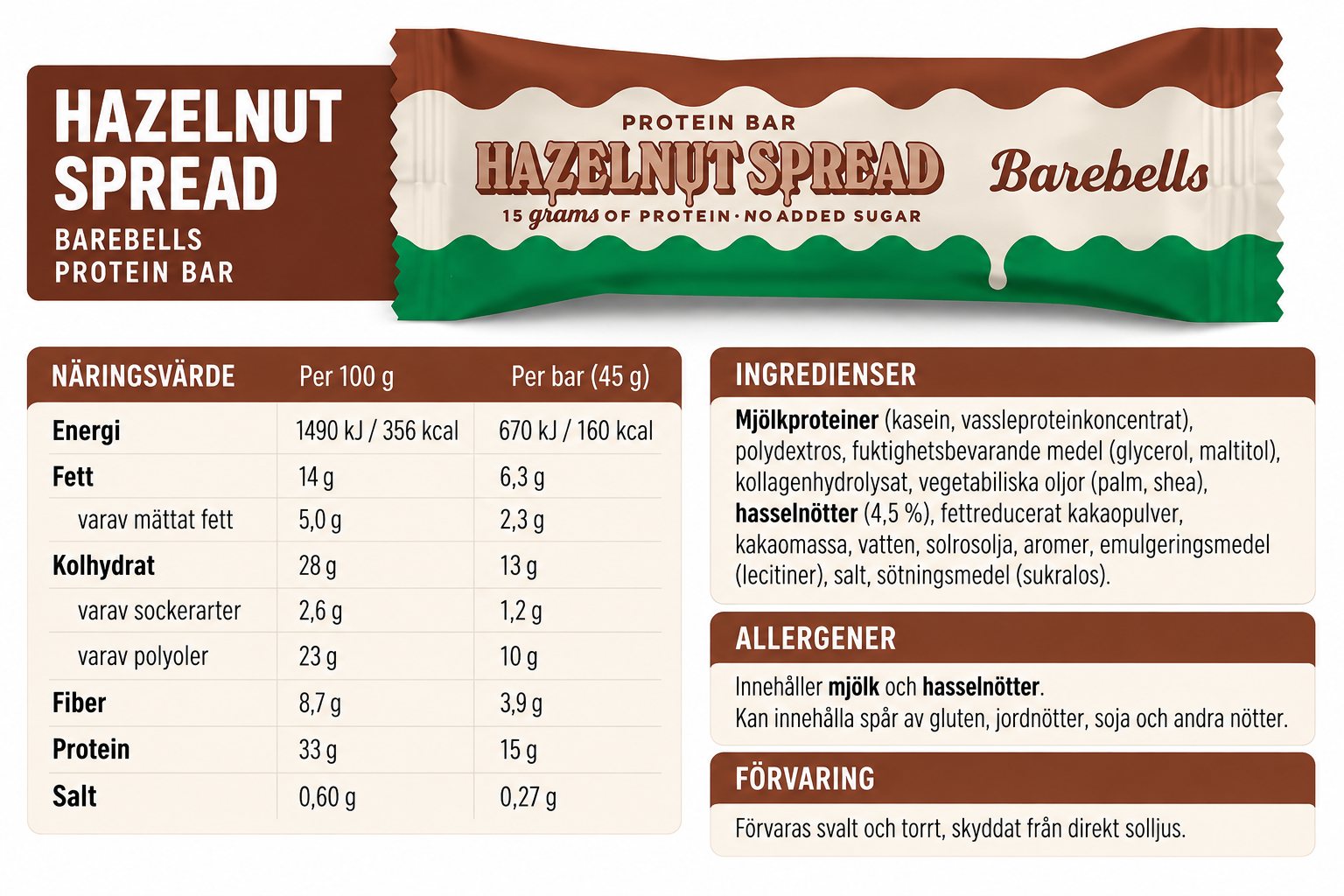 Barebells Protein Bar - 45-55g st - 53