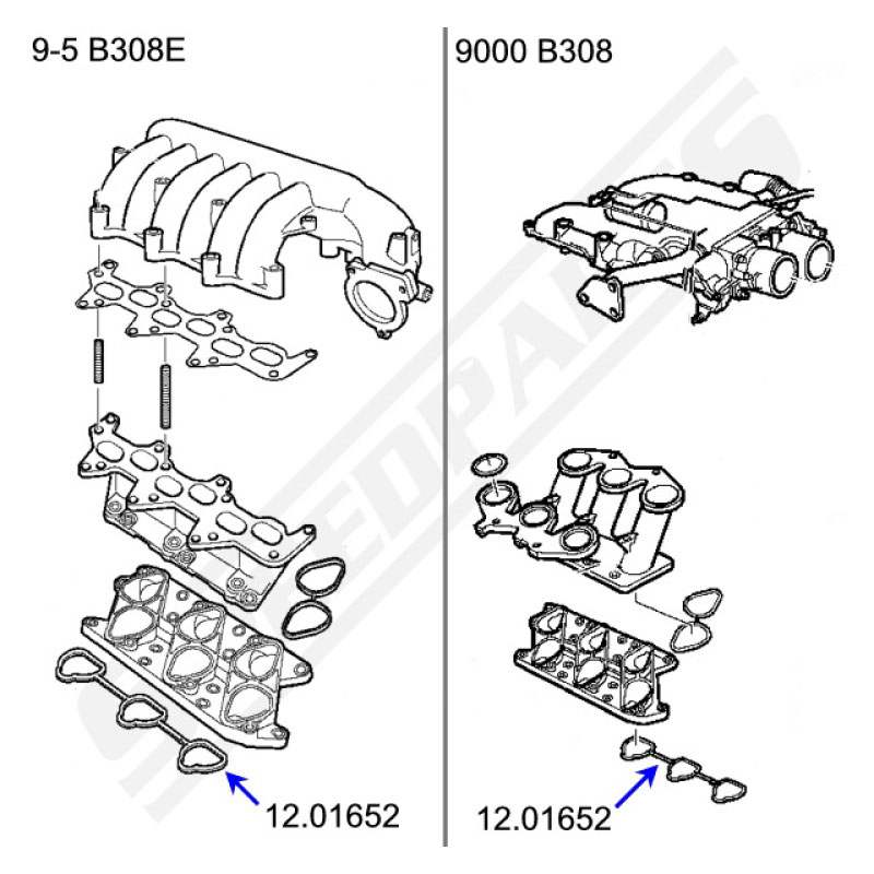 Insugspackningar B308 - 2
