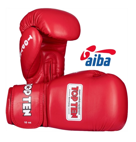 Topten Matchglove AIBA, Red 10 oz