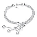 Armband "Hearts" i 925 Sterling Silverplätering