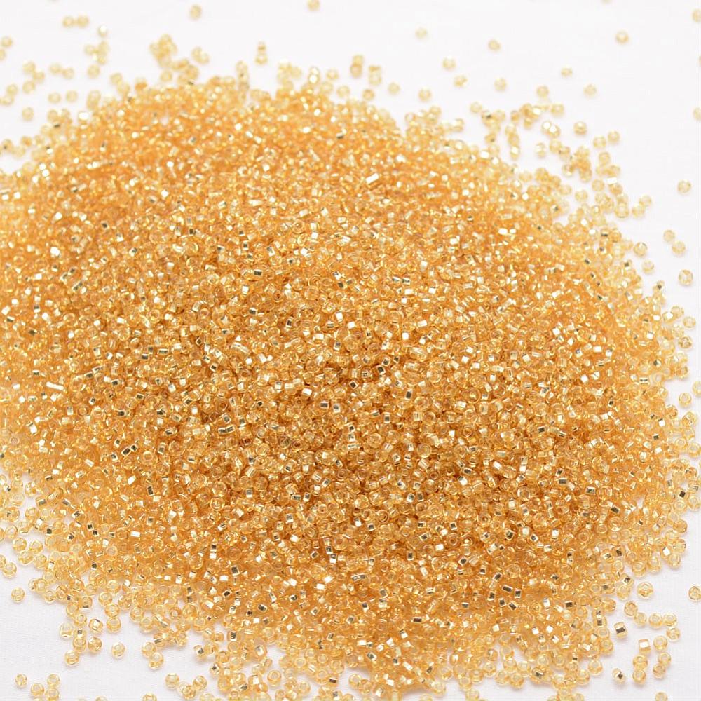 Seedbeads 8/0 guld silverfoil - 3