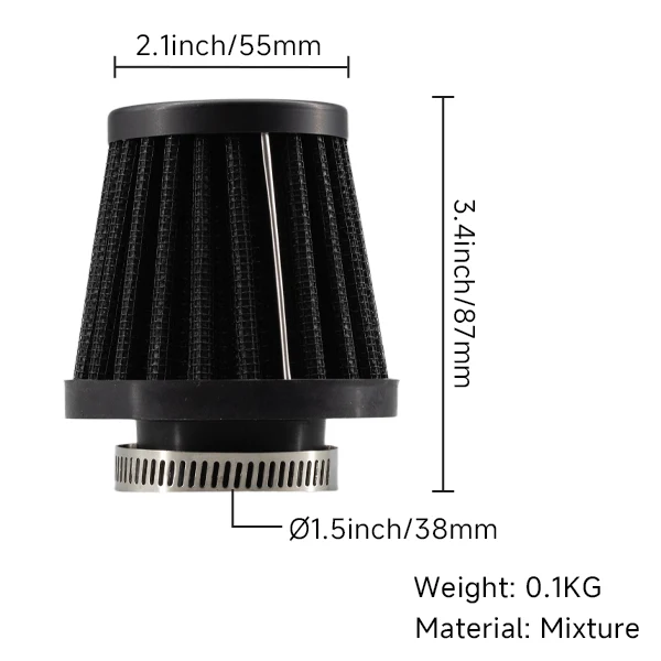 CPO Airfilter 38mm - Cone - 2