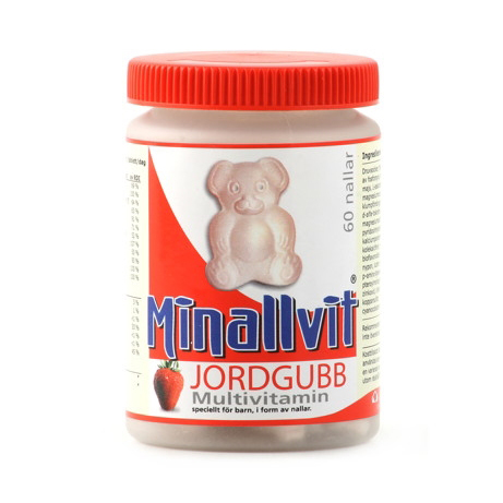 Minallvit Multivitamin Jordgubb 60t