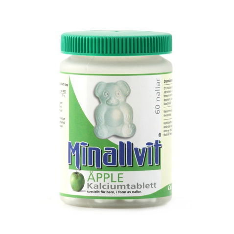 Minallvit Kalciumtablett Äpple 60t
