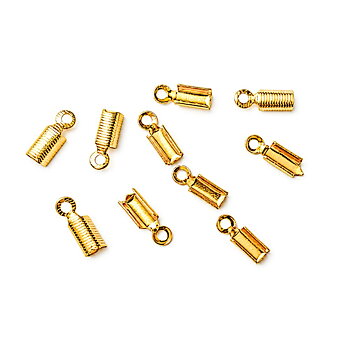 Klämfästen för läderband 13 mm guldfärg 10 st