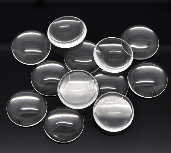 Cabochon i glas - Rund 22 mm - 2