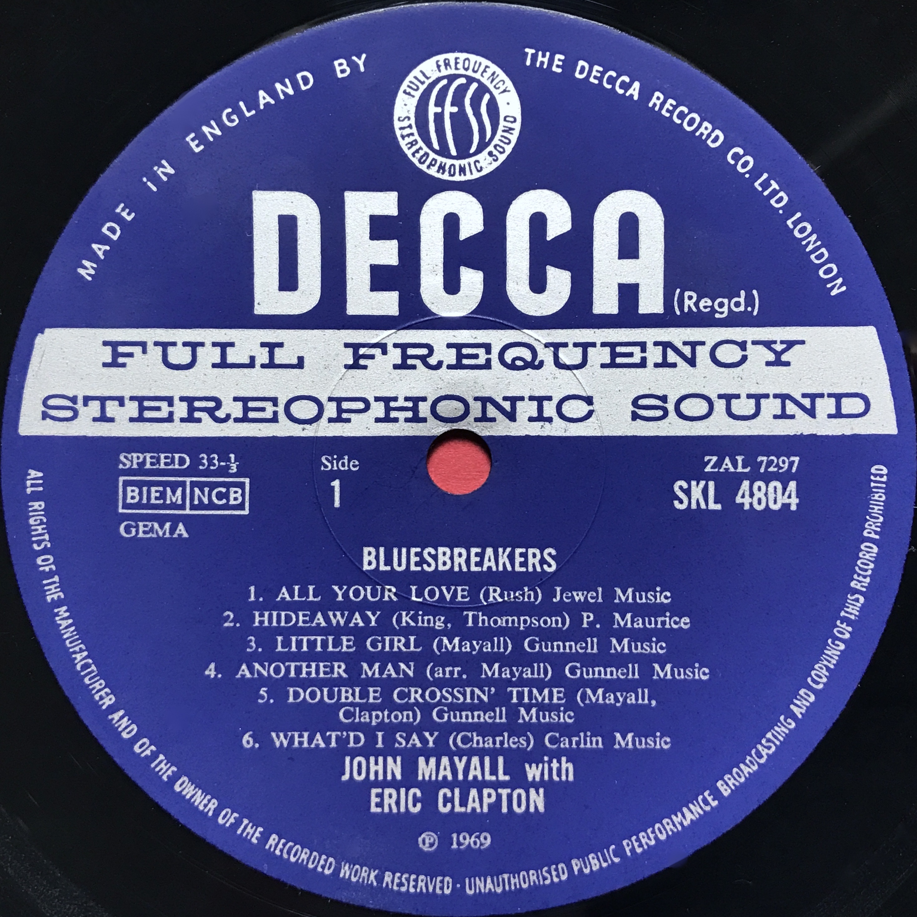 JOHN MAYALL - Bluesbreakers with Eric Clapton UK-orig stereo LP 1969 - 3