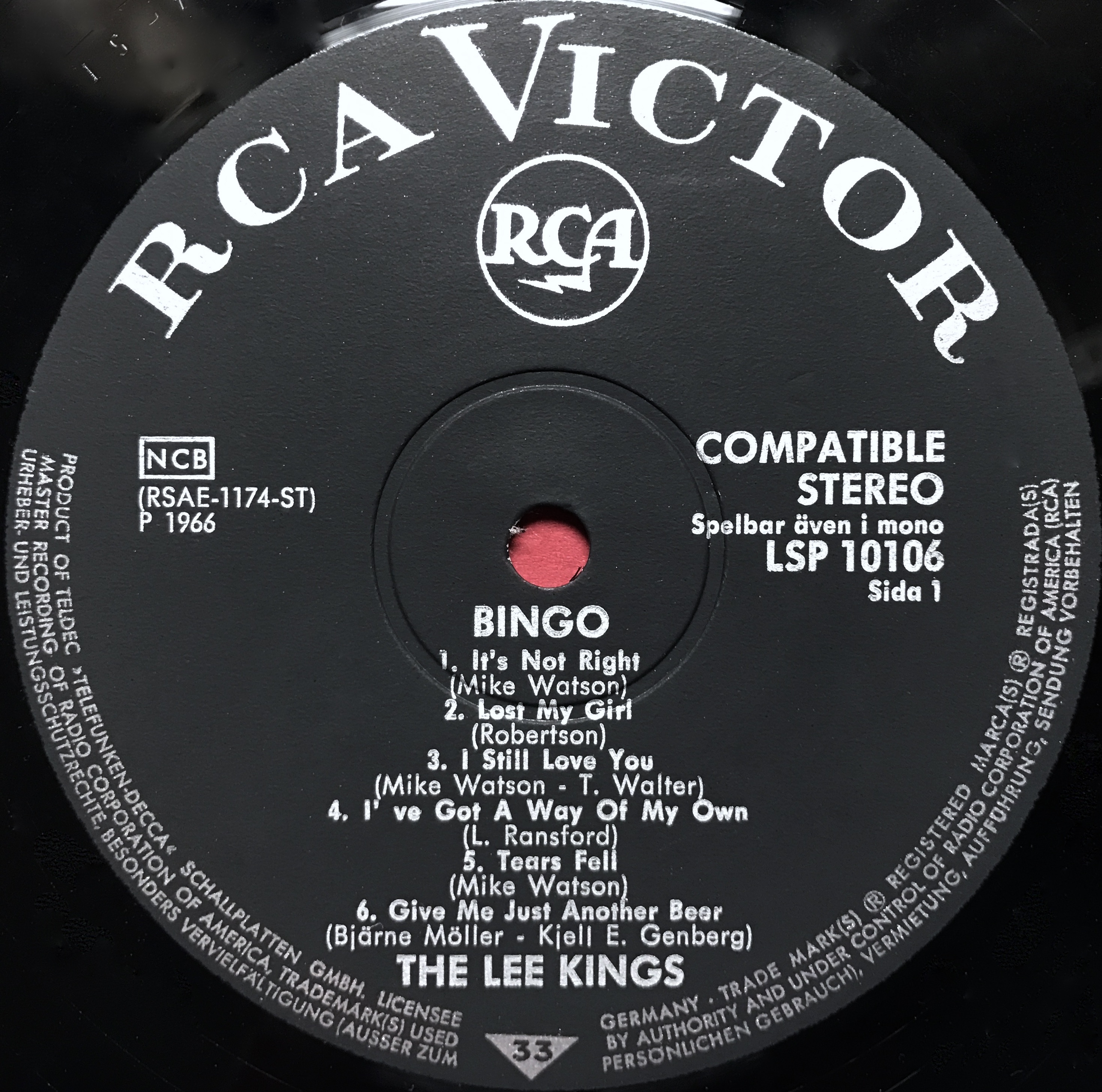 LEE KINGS - Bingo! Swe-orig LP 1966 - 3