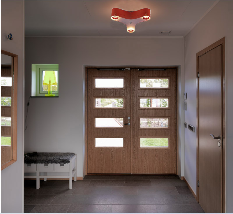 Trefoil taklampe turkis - 4