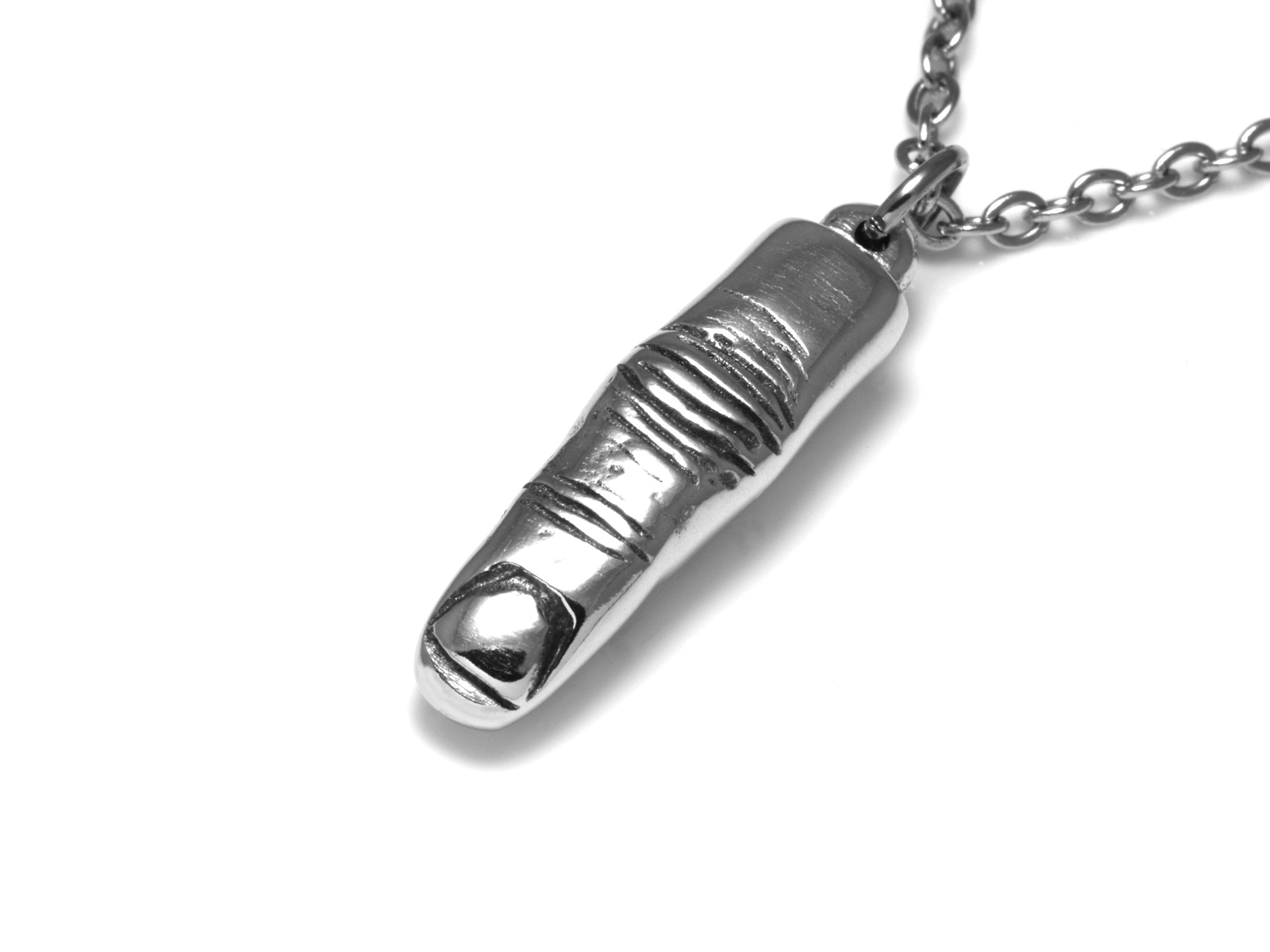 Finger Halsband, Anatomiskt Smycke i Tenn - 4