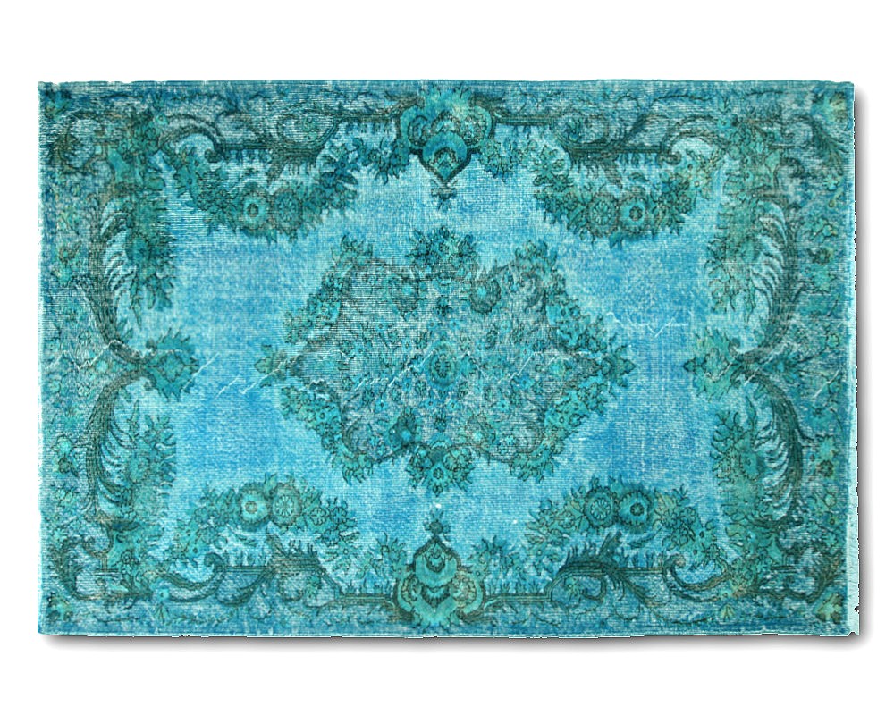 Unik 3D Vintage Matta Turkosblå 200 x 285 cm