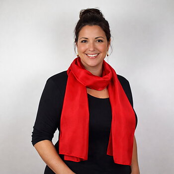 Röd Sidenscarf Isa