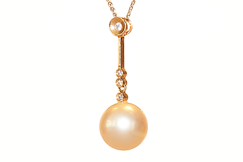 Anhänger aus goldenen Südseeperlen in Gold 11–12 mm