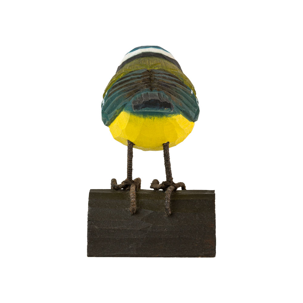 La Mésange bleue et individuellement sculpté et peints à la main
