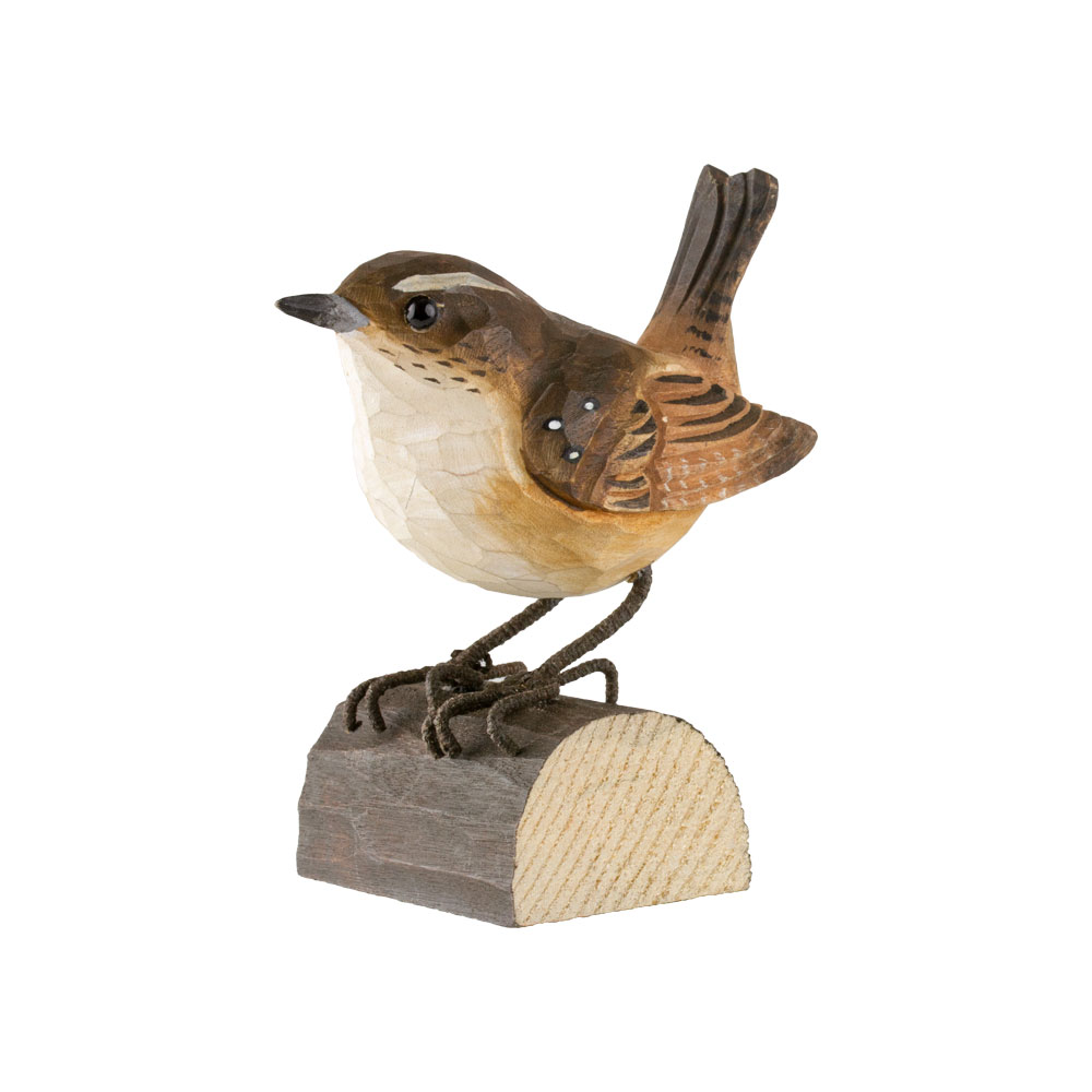 DecoBird Passera Mattugia | Statuetta In Legno Intagliato A Mano | Wildlife Garden | Uccello Decorativo Ecologico - 2