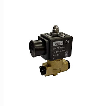 3way solenoid valve Parker 1/4-1/4 FF - 3vägs magnetventil - Öppning Ø 2,5