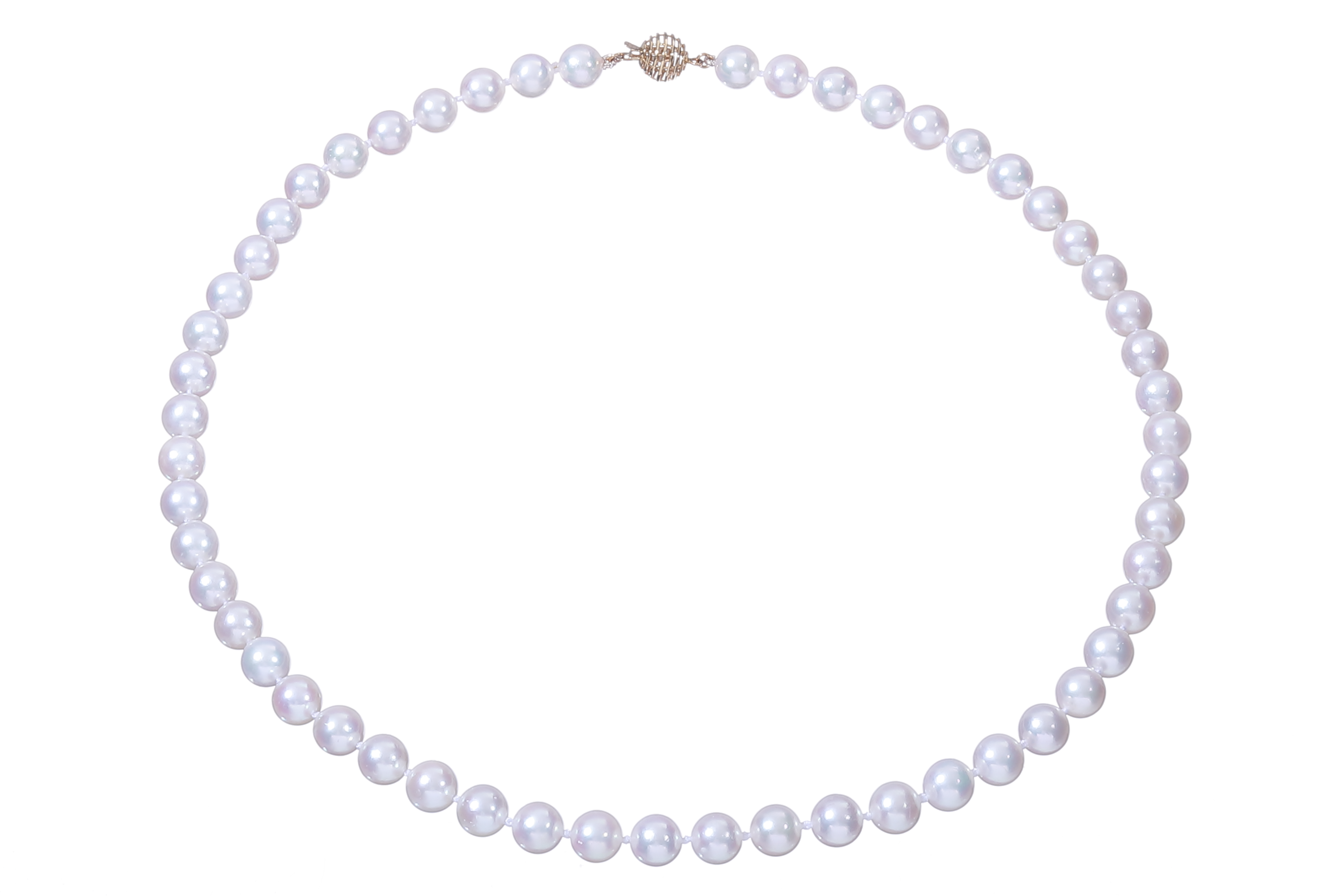 Collana di perle Akoya di qualità AA  da 7-7.5 mm con chiusura in oro - 5