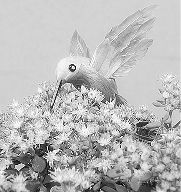 Fågel vit Kolibri dekoration med klämma shabby chic lantlig stil - 2