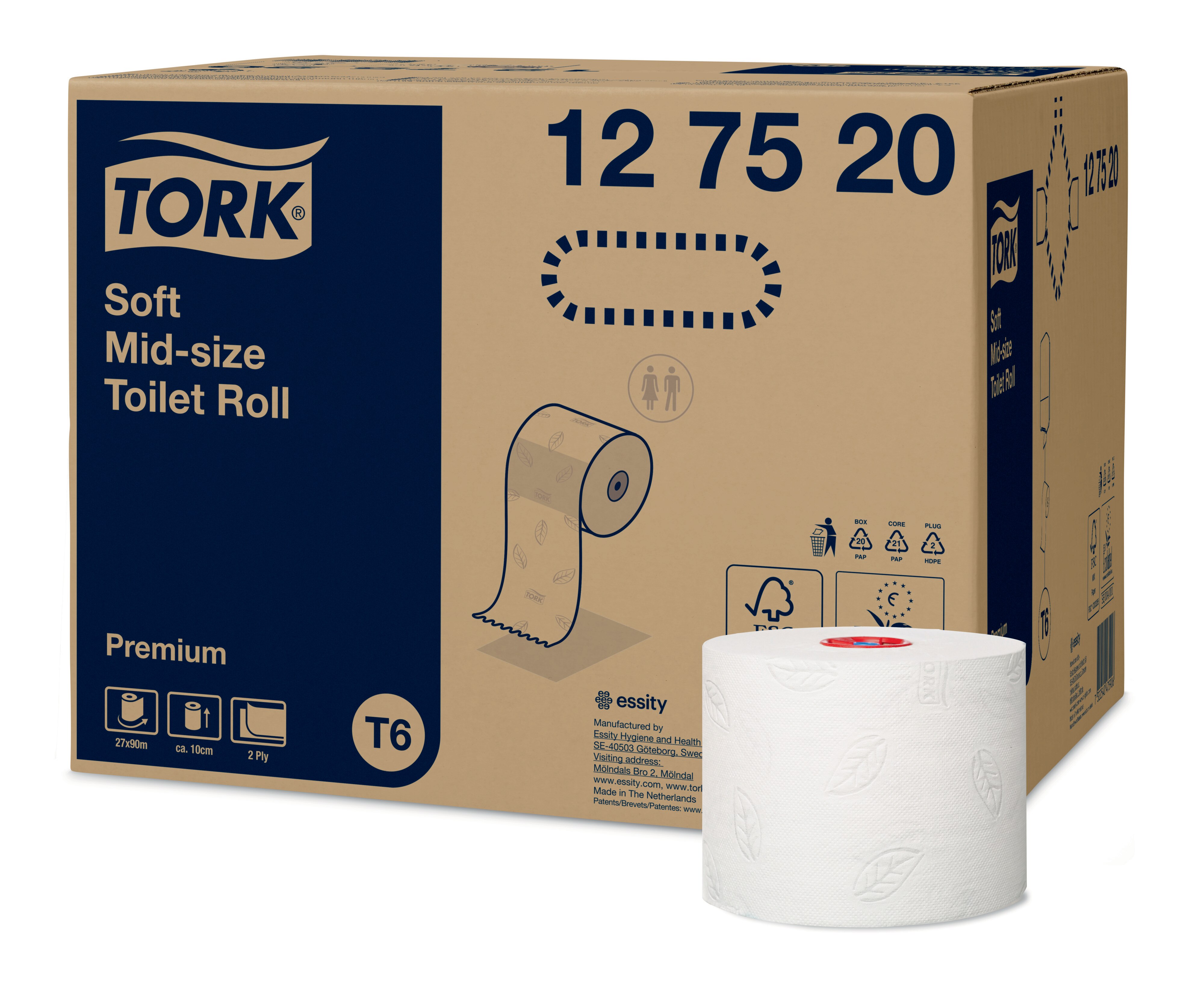 Tork Mid-size Mjukt Toalettpapper, T6