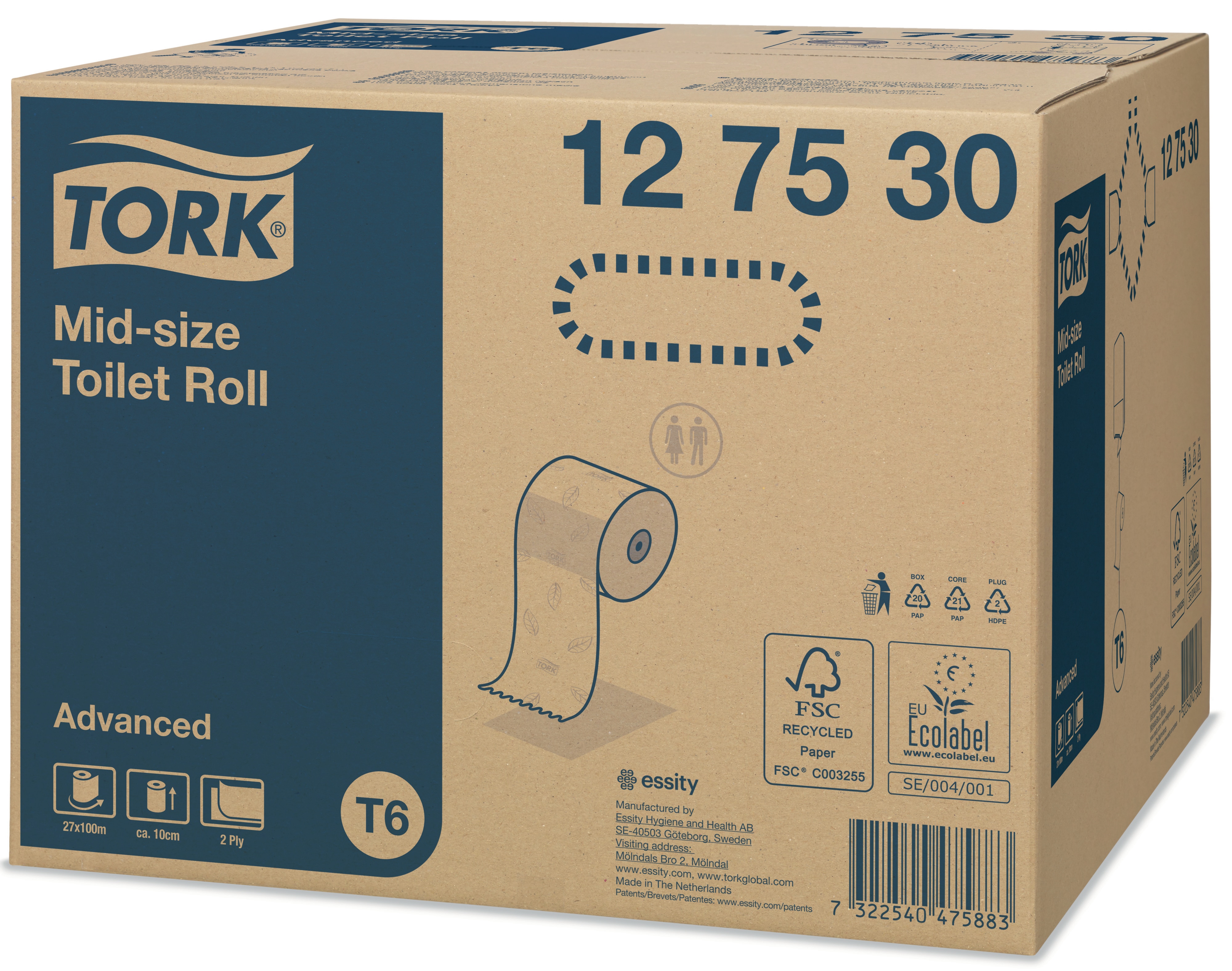 Tork Mid-size Toalettpapper - 3